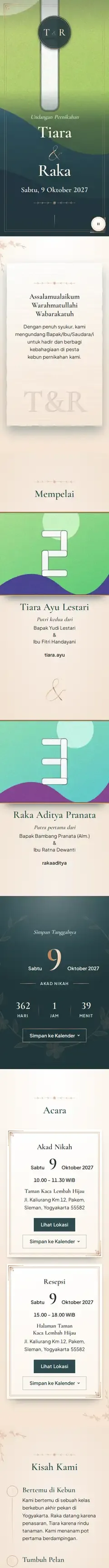 Isi undangan template Taman